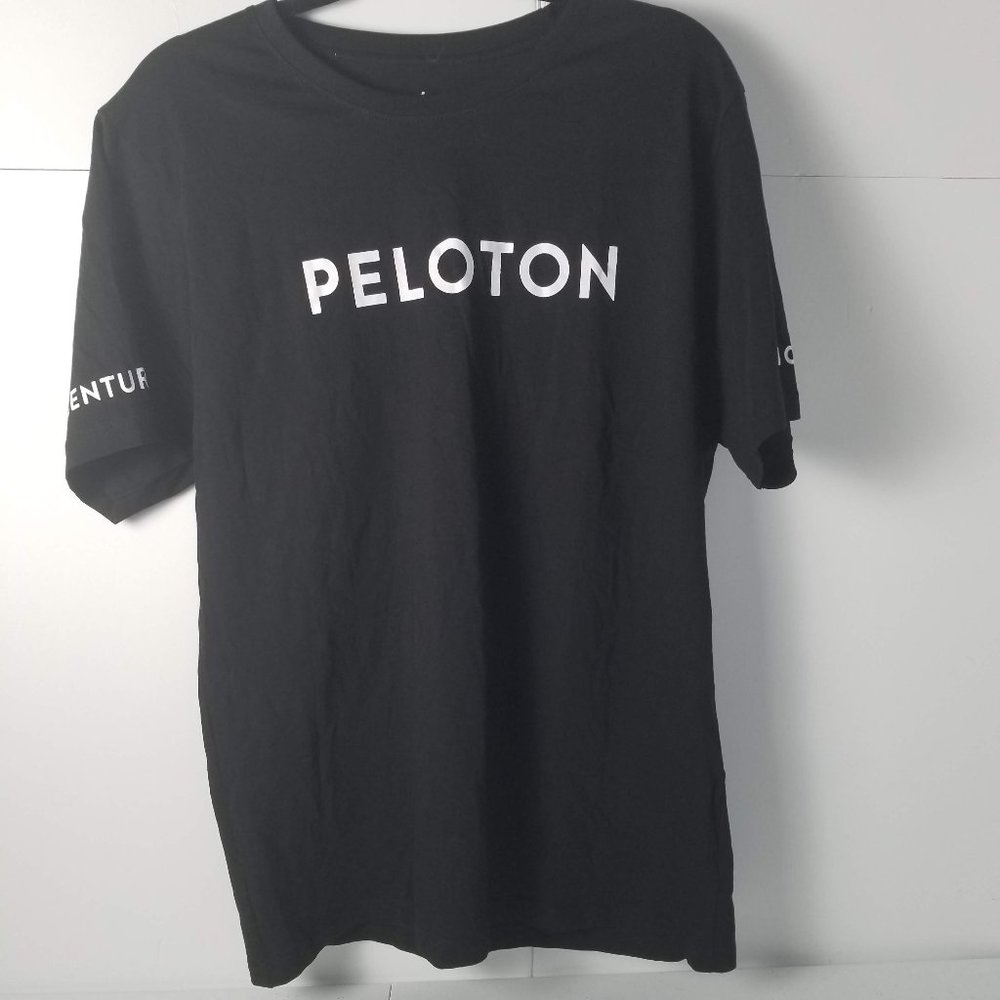 Peloton 100 Rides Century Women's Size L Black Short Sleeve T-Shirt NWOT